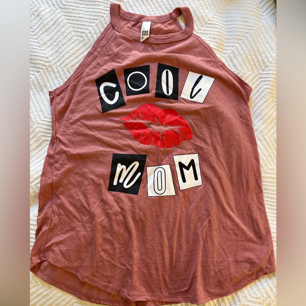 Cool Mom District Perfect Tri Tank Top in Mauve